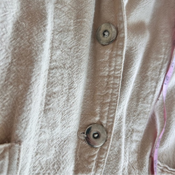 COTTON USA VTG 80 Crinkle Cotton Lightweight Oversized Long Blazer All Season OS - Picture 13 of 13